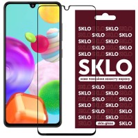 Защитное стекло SKLO 3D (full glue) для Samsung Galaxy A41 Черный (13514)