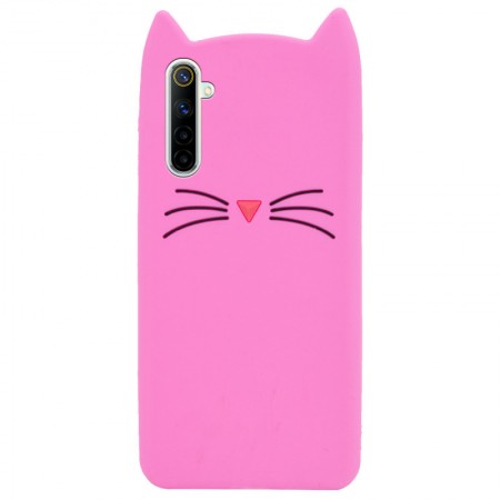 Силиконовая накладка 3D Cat для Realme 6 Pro Рожевий (5821)