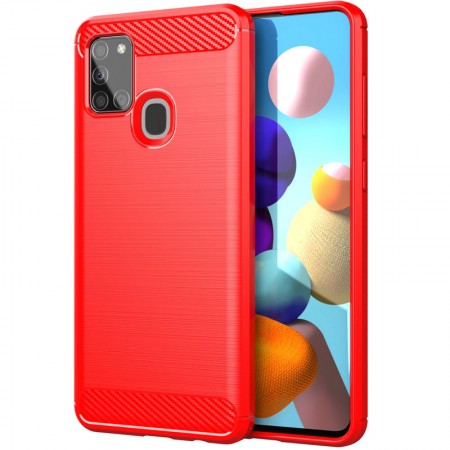 TPU чехол Slim Series для Samsung Galaxy A21s Красный (5830)