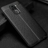 TPU чехол фактурный (с имитацией кожи) для Xiaomi Redmi Note 9 / Redmi 10X Чорний (5835)