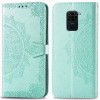 Кожаный чехол (книжка) Art Case с визитницей для Xiaomi Redmi Note 9 / Redmi 10X Бирюзовый (19855)