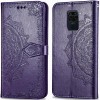 Кожаный чехол (книжка) Art Case с визитницей для Xiaomi Redmi Note 9 / Redmi 10X Фиолетовый (13163)