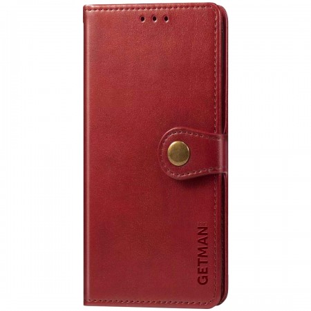 Кожаный чехол книжка GETMAN Gallant (PU) для Xiaomi Mi Note 10 Lite Красный (5862)