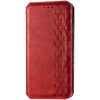 Кожаный чехол книжка GETMAN Cubic (PU) для Xiaomi Redmi Note 9 / Redmi 10X Красный (5855)