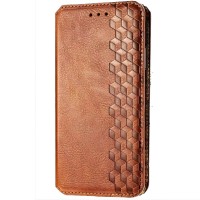 Кожаный чехол книжка GETMAN Cubic (PU) для Huawei P40 Коричневый (16191)