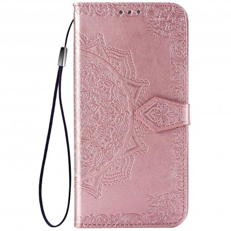 Кожаный чехол (книжка) Art Case с визитницей для Xiaomi Mi Note 10 Lite Рожевий (11854)
