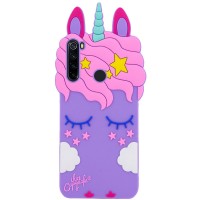 Силиконовая накладка 3D Little Unicorn для Samsung Galaxy A21 Фіолетовий (5880)