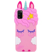 Силиконовая накладка 3D Little Unicorn для Samsung Galaxy A41 Рожевий (5885)