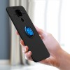 TPU чехол Deen ColorRing под магнитный держатель (opp) для Xiaomi Redmi Note 9 / Redmi 10X Черный (5887)