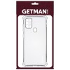 TPU чехол GETMAN Ease logo усиленные углы для Samsung Galaxy A21s Прозрачный (5995)