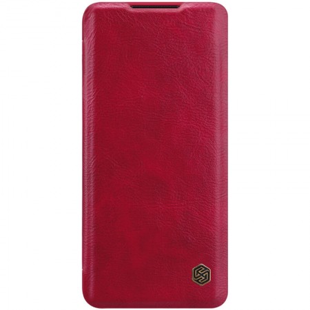 Кожаный чехол (книжка) Nillkin Qin Series для Xiaomi Mi Note 10 Lite Красный (17349)