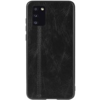 Кожаный чехол Line для Samsung Galaxy A41 Чорний (6060)