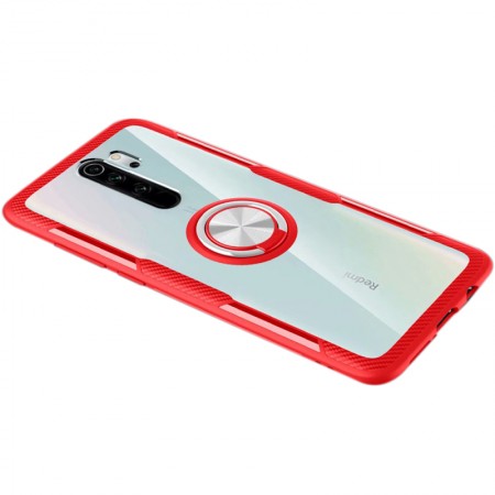 TPU+PC чехол Deen CrystalRing for Magnet (opp) для Xiaomi Redmi Note 8 Pro Красный (17744)