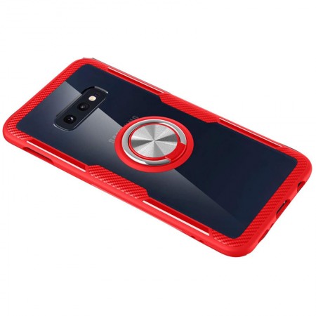 TPU+PC чехол Deen CrystalRing for Magnet (opp) для Samsung Galaxy S10e Красный (20658)