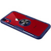 TPU+PC чехол Deen CrystalRing for Magnet (opp) для Apple iPhone XR (6.1'') Синий (6118)