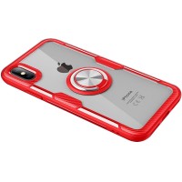 TPU+PC чехол Deen CrystalRing for Magnet (opp) для Apple iPhone X / XS (5.8'') Красный (6116)