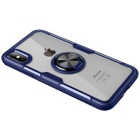 TPU+PC чехол Deen CrystalRing for Magnet (opp) для Apple iPhone X / XS (5.8'') Синій (6115)