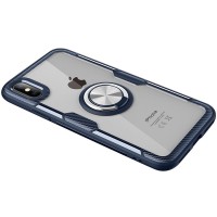 TPU+PC чехол Deen CrystalRing for Magnet (opp) для Apple iPhone X / XS (5.8'') Синій (23672)