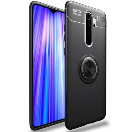 TPU чехол Deen ColorRing под магнитный держатель (opp) для Xiaomi Redmi Note 8 Pro Чорний (6125)