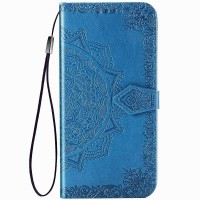 Кожаный чехол (книжка) Art Case с визитницей для Huawei Y6p Синий (16195)