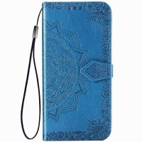 Кожаный чехол (книжка) Art Case с визитницей для Huawei Y6p Синій (16195)