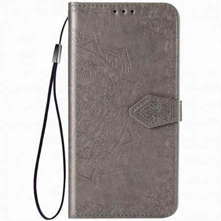 Кожаный чехол (книжка) Art Case с визитницей для Samsung Galaxy A21s Сірий (6138)