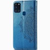 Кожаный чехол (книжка) Art Case с визитницей для Samsung Galaxy A21s Синій (6139)