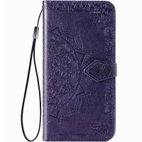 Кожаный чехол (книжка) Art Case с визитницей для Oppo A52 / A72 / A92 Фиолетовый (11969)