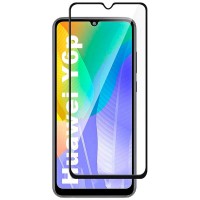 Защитное стекло XD+ (full glue) (тех.пак) для Huawei Y6p / Honor 9a Чорний (13549)