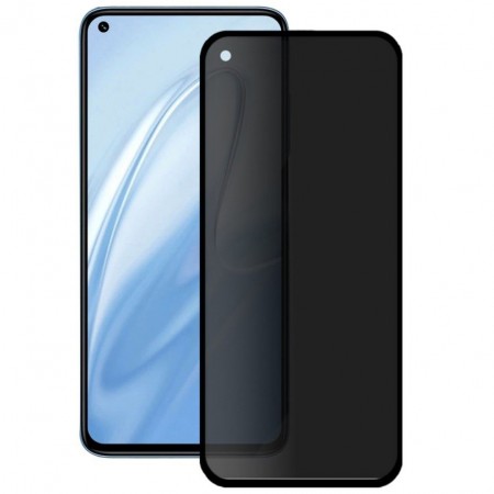 Защитное стекло Privacy 5D (full glue) (тех.пак) для Xiaomi Redmi Note 9 / Redmi 10X / Note 9 5G Чорний (16760)