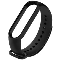 Силиконовый ремешок для Xiaomi Mi Band 5 / 6 Черный (14118)