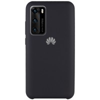 Чехол Silicone Cover (AAA) для Huawei P40 Черный (6177)