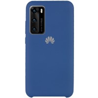 Чехол Silicone Cover (AAA) для Huawei P40 Синій (6180)