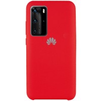 Чехол Silicone Cover (AAA) для Huawei P40 Pro Червоний (6185)