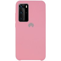 Чехол Silicone Cover (AAA) для Huawei P40 Pro Рожевий (6187)