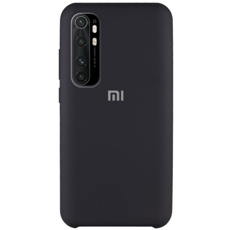 Чехол Silicone Cover (AAA) для Xiaomi Mi Note 10 Lite Черный (6233)