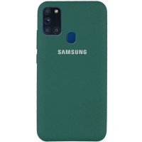 Чехол Silicone Cover Full Protective (AA) для Samsung Galaxy A21s Зелений (6262)