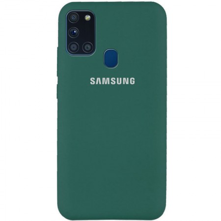 Чехол Silicone Cover Full Protective (AA) для Samsung Galaxy A21s Зелёный (6262)