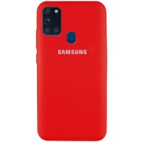 Чехол Silicone Cover Full Protective (AA) для Samsung Galaxy A21s Червоний (6264)