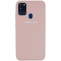 Чехол Silicone Cover Full Protective (AA) для Samsung Galaxy A21s Рожевий (17358)