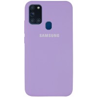 Чехол Silicone Cover Full Protective (AA) для Samsung Galaxy A21s Бузковий (6259)
