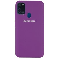 Чехол Silicone Cover Full Protective (AA) для Samsung Galaxy A21s Фіолетовий (17359)