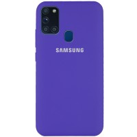 Чехол Silicone Cover Full Protective (AA) для Samsung Galaxy A21s Фіолетовий (6258)