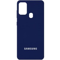 Чехол Silicone Cover Full Protective (AA) для Samsung Galaxy A21s Синій (29043)