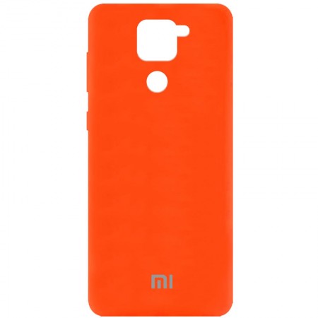 Чехол Silicone Cover Full Protective (AA) для Xiaomi Redmi Note 9 / Redmi 10X Оранжевый (18837)