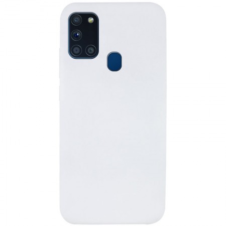 Чехол Silicone Cover Full without Logo (A) для Samsung Galaxy A21s Белый (6294)