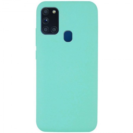 Чехол Silicone Cover Full without Logo (A) для Samsung Galaxy A21s Бирюзовый (6289)