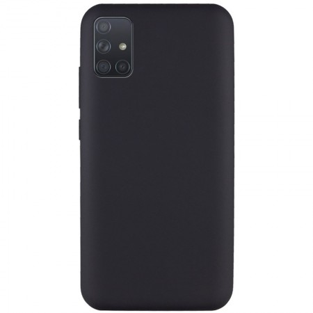 Чехол Silicone Cover Full without Logo (A) для Samsung Galaxy A51 Черный (6311)