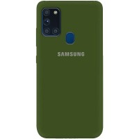 Чехол Silicone Cover My Color Full Protective (A) для Samsung Galaxy A21s Зелений (17373)