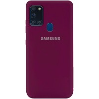 Чехол Silicone Cover My Color Full Protective (A) для Samsung Galaxy A21s Червоний (6439)